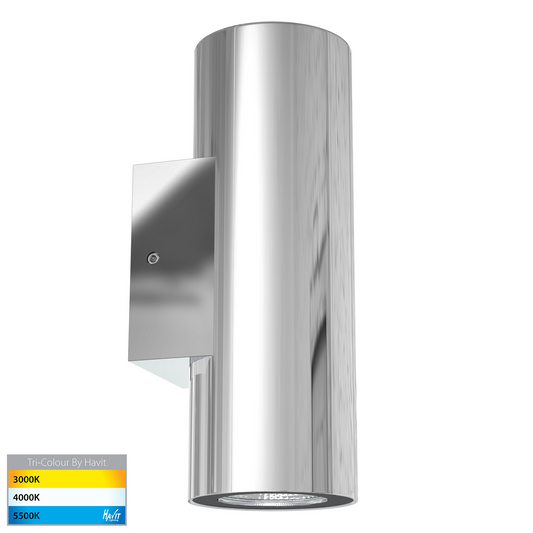 Polished 316 Stainless Steel Up & Down Wall Light 