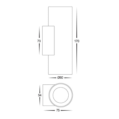 316 Stainless Steel White Up & Down Wall Light