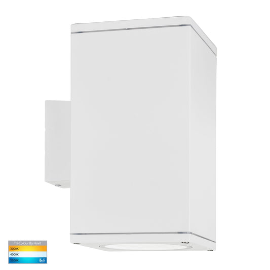 Up & Down Square Wall Pillar Light White