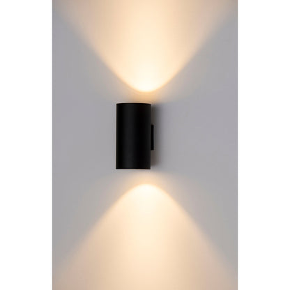 Up & Down Wall Pillar Light Black HV3629t-Blk