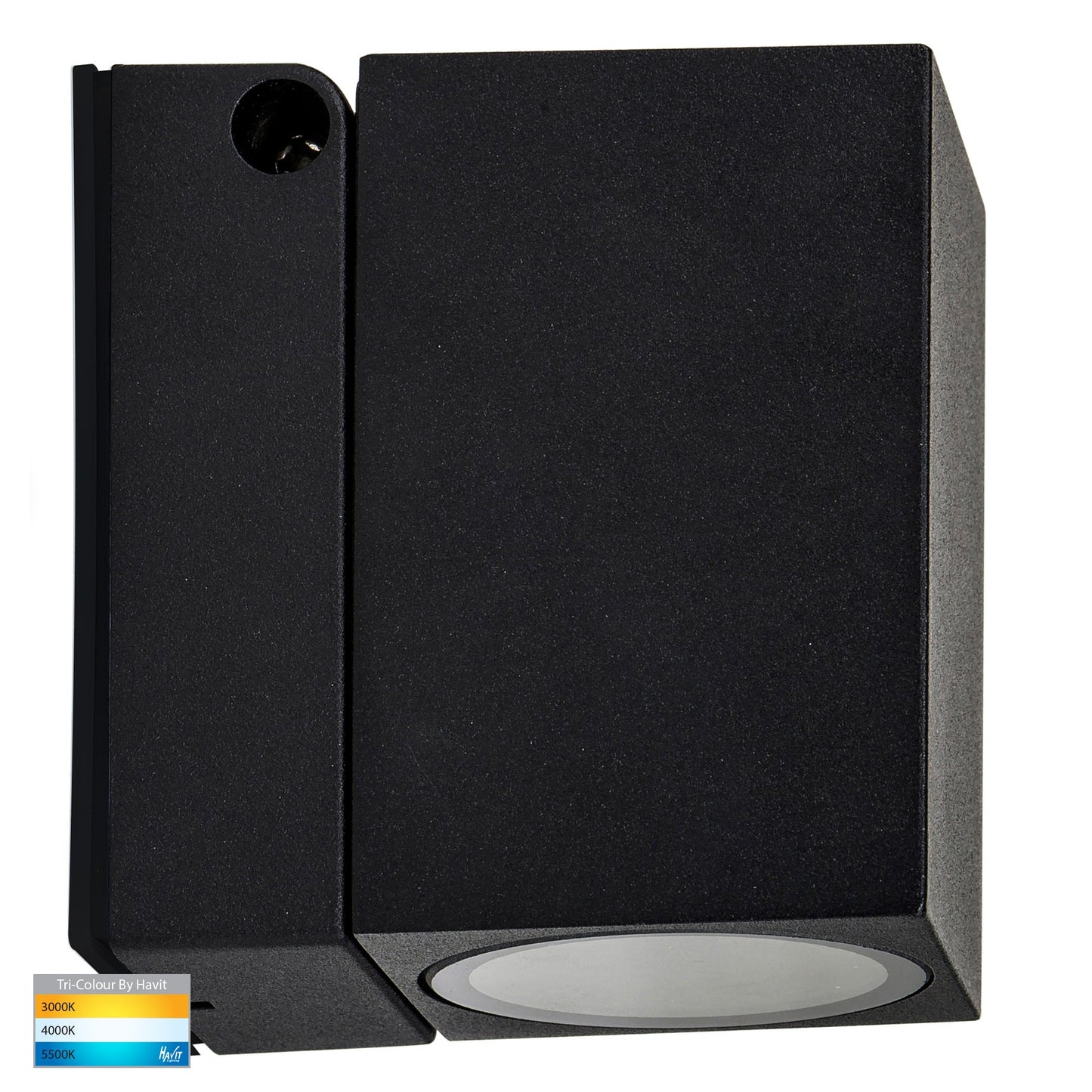 Square Surface Mounted Single Adjustable Poly Powder Coated Black