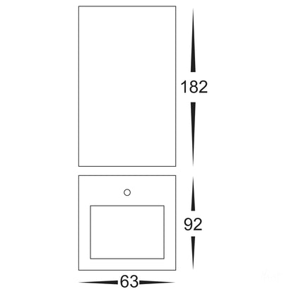 Square Surface Mounted Wall Light 316 Stainless Steel
