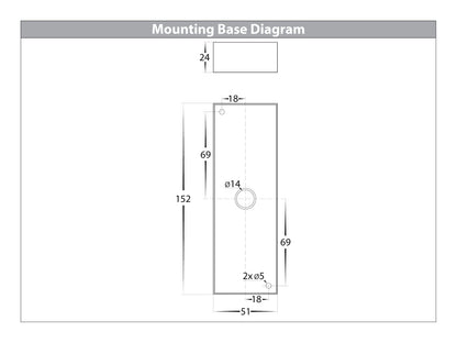 Square Surface Mounted Wall Light 316 Stainless Steel