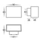 Mini Up & Down Square Wall Light White