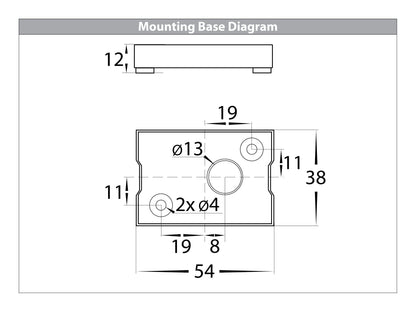 Mini Up & Down Square Wall Light White