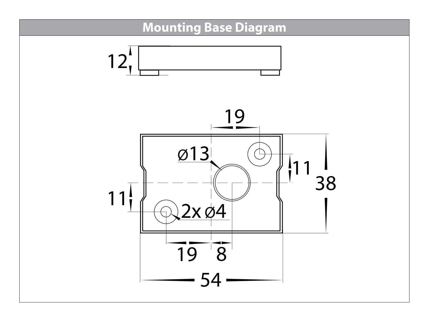 Mini Up & Down Square Wall Light White