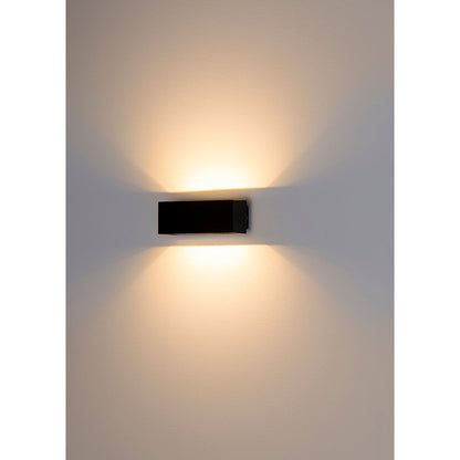 Up & Down Square Wall Light - Black