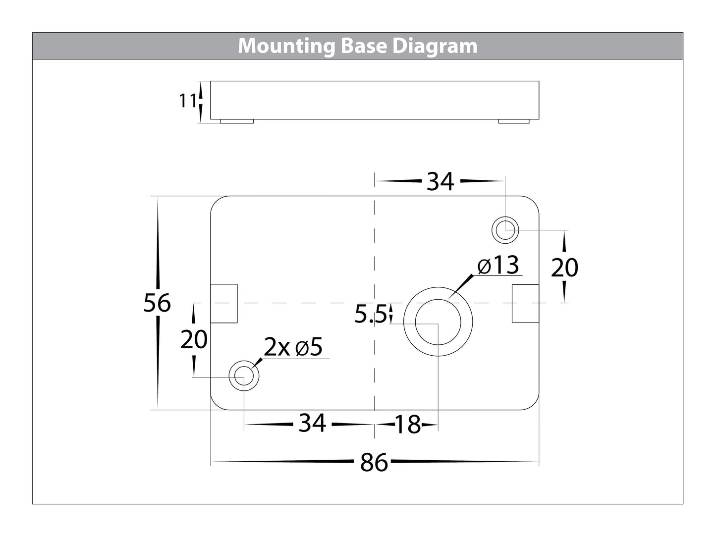 Surface Mounted Up & Down Wall Light Black 