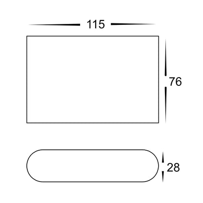 Surface Mounted Wall Light - Black Fixed Down