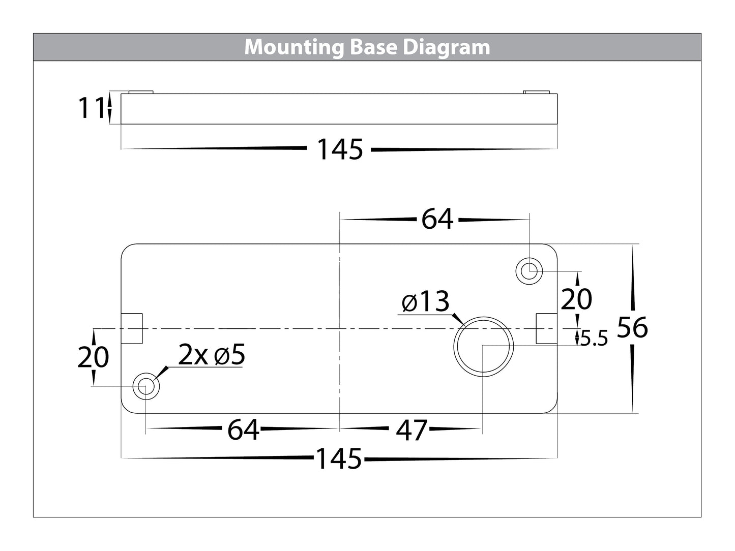 Surface Mounted Up & Down Wall Light Black 