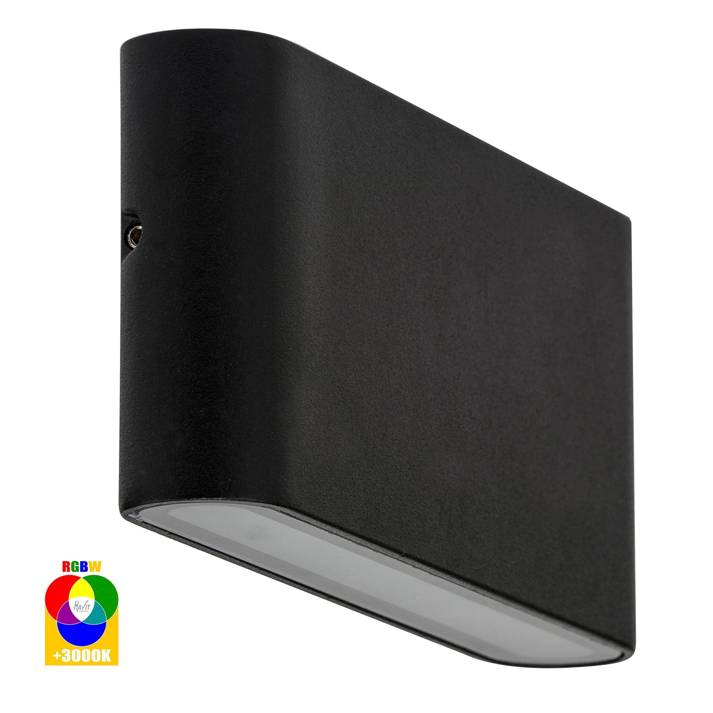 Surface Mounted Wall Light Black HV3643rgbw-Blk