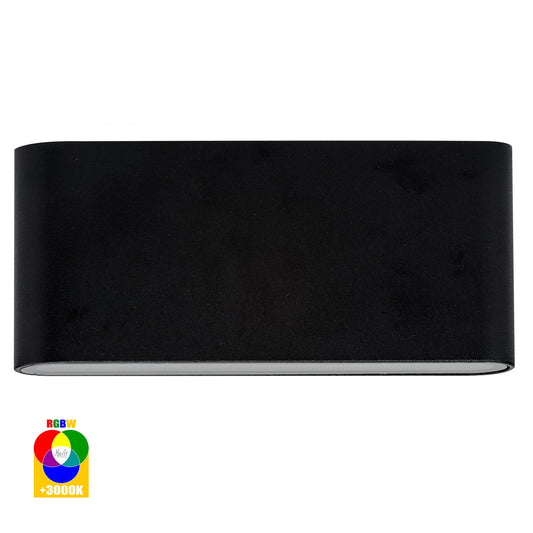 Surface Mounted Wall Light Black HV3643rgbw-Blk