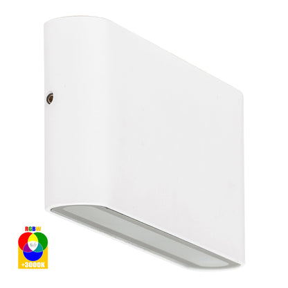 Surface Mounted Up & Down Wall Light White HV3644rgbw-Wht
