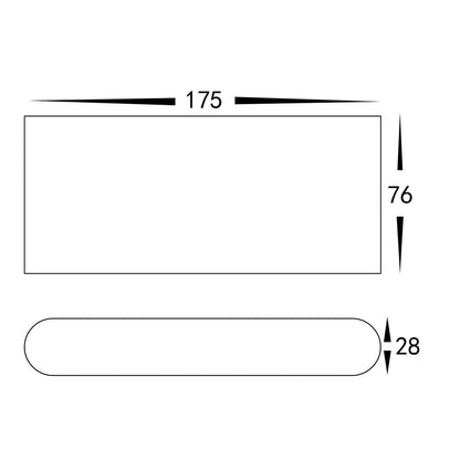 Surface Mounted Wall Light Black HV3643rgbw-Blk