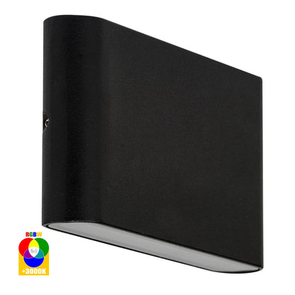 Surface Mounted Up & Down Wall Light Black HV3644rgbw-Blk