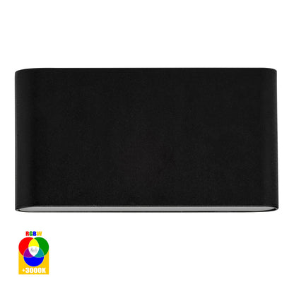 Surface Mounted Up & Down Wall Light Black HV3644rgbw-Blk