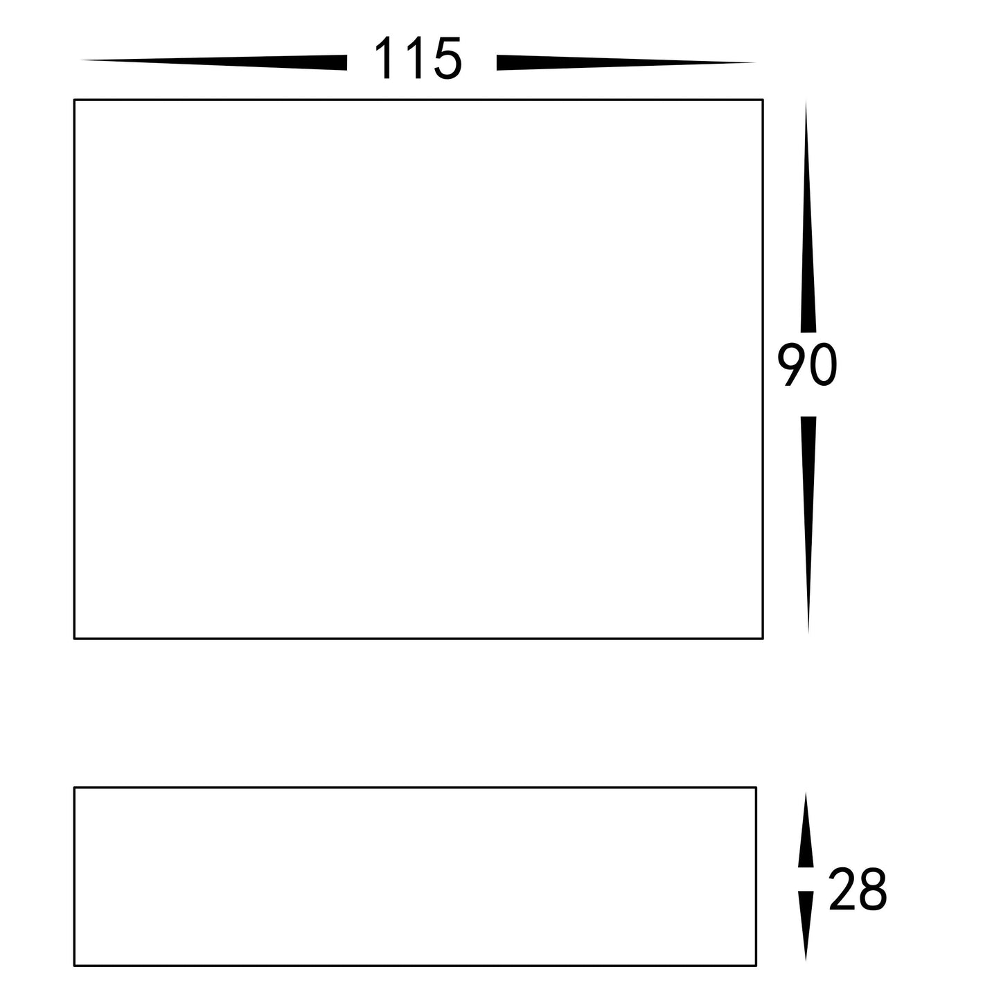 Surface Mounted Up & Down Wall Light White 