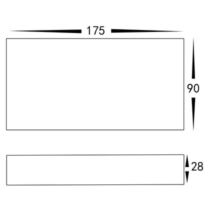 Surface Mounted Up & Down Wall Light Black