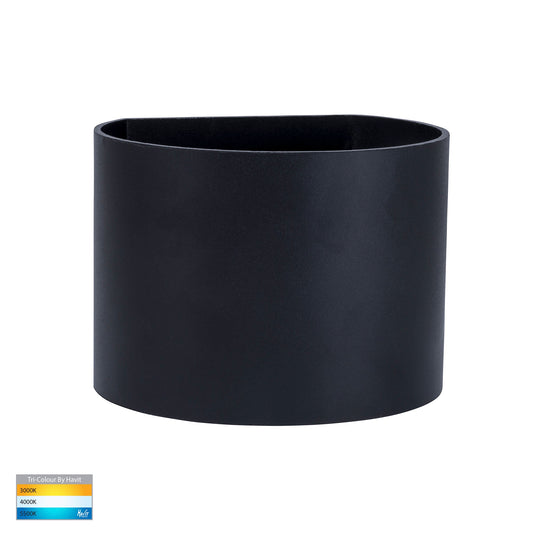 Up & Down Round Wall Light Black