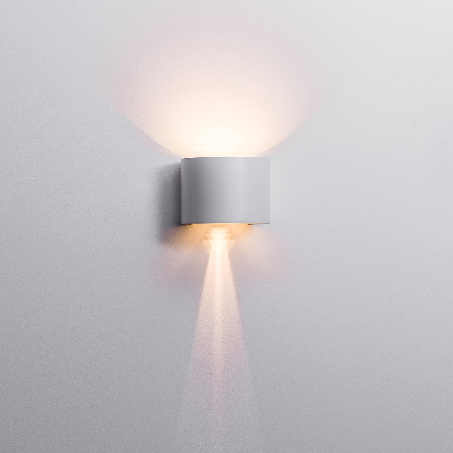 Up & Down Round Wall Light White