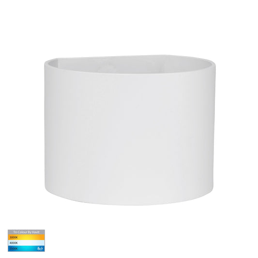 Up & Down Round Wall Light White
