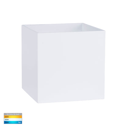 Up & Down Square Wall Light White HV3658t-Wht-Sq