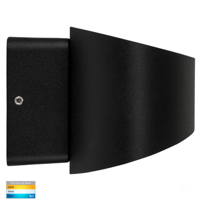 Oval Tapered Wall Mounted Light Poly Powder Coated Black