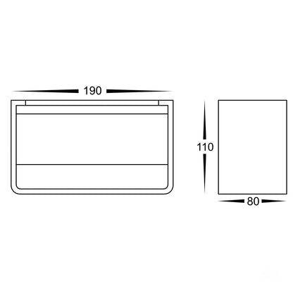 Rectangle Wall Mounted Light Poly Powder Coated White HV3665t-Wht