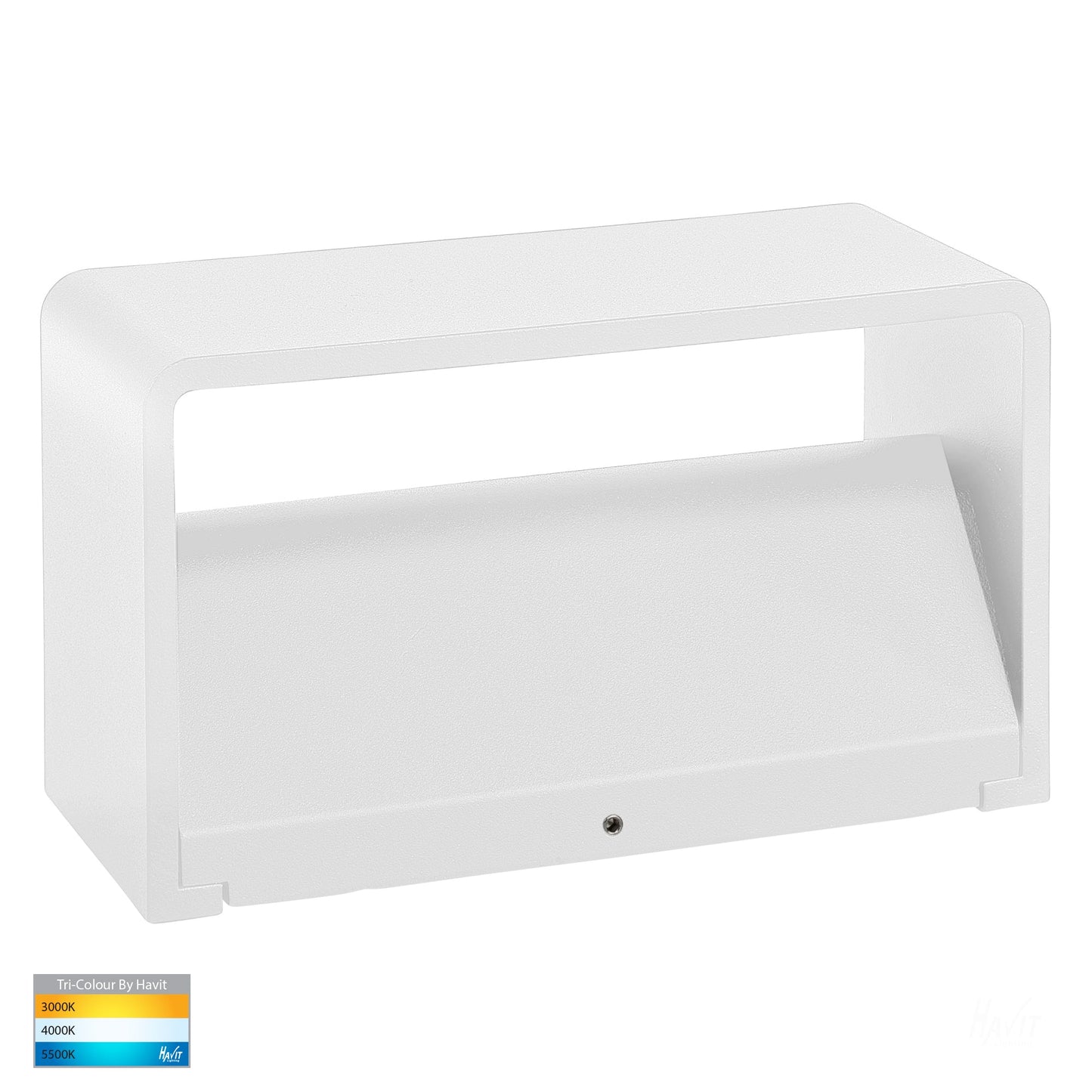 Rectangle Wall Mounted Light Poly Powder Coated White HV3665t-Wht