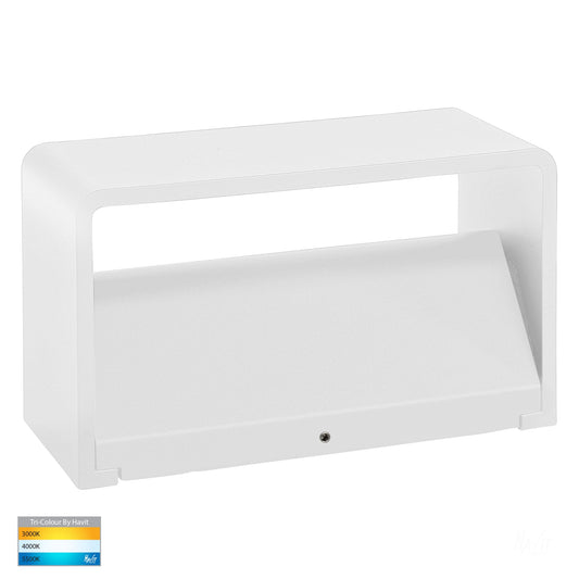 Rectangle Wall Mounted Light Poly Powder Coated White HV3665t-Wht