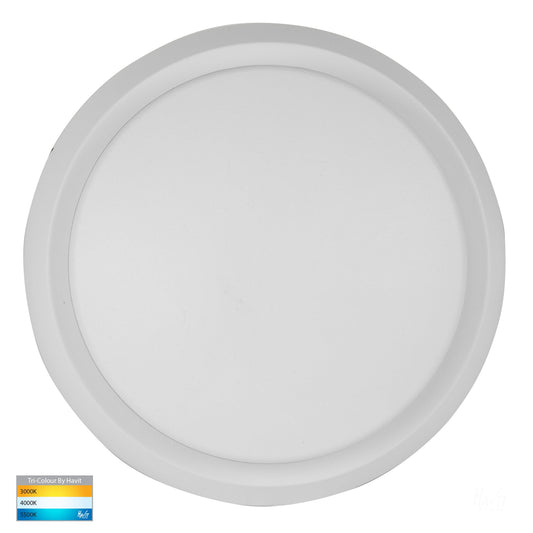 Round Wall Mounted Light Poly Powder Coated White