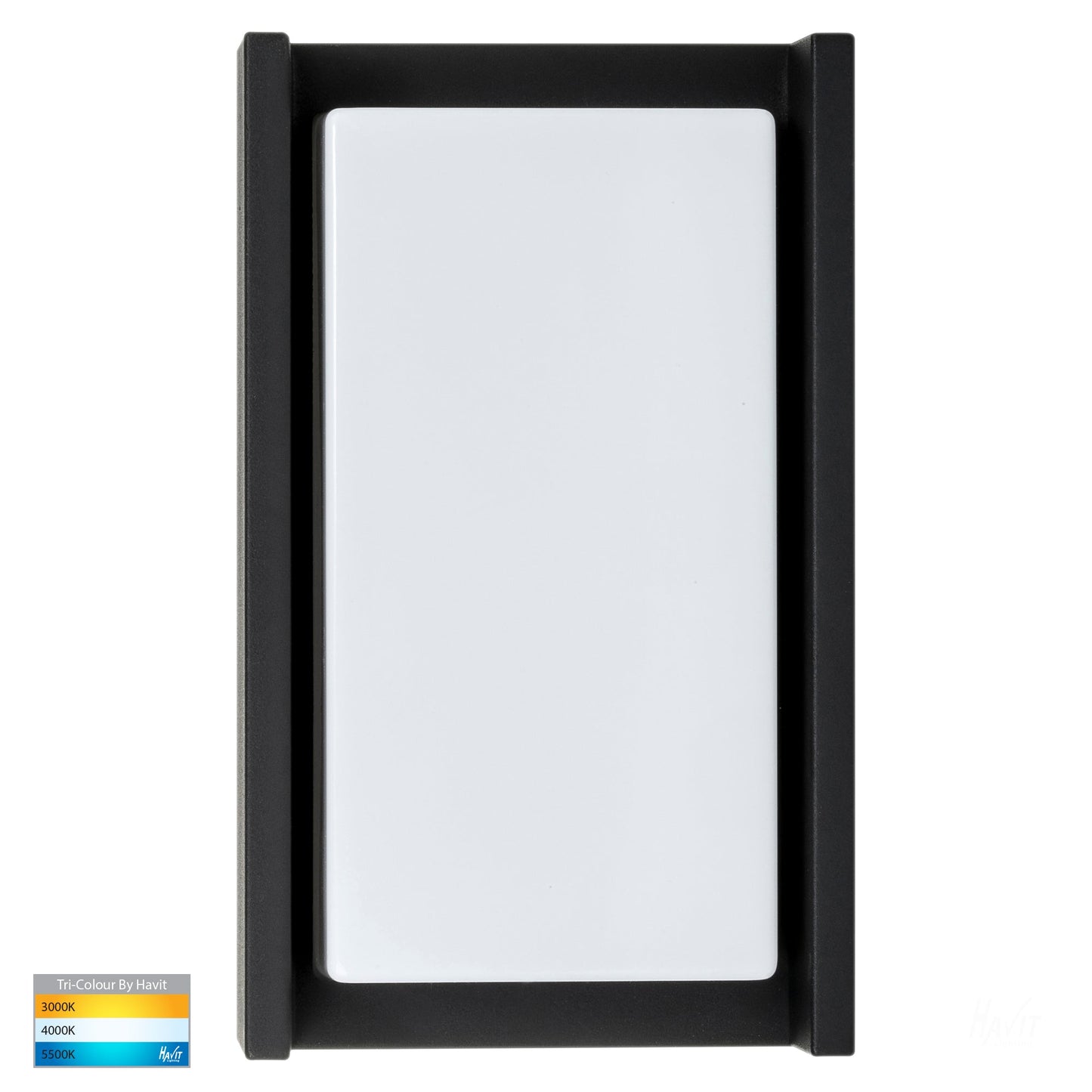 Rectangle Wall Mounted Light Poly Powder Coated Black