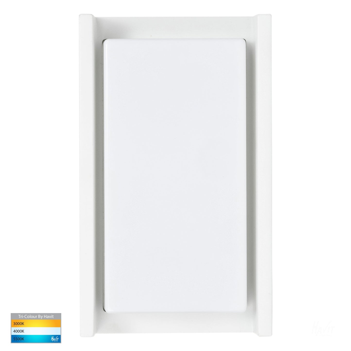 Rectangle Wall Mounted Light Poly Powder Coated White