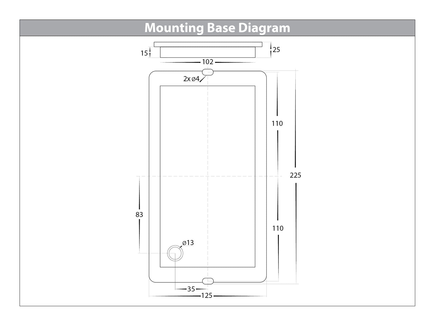 Rectangle Wall Mounted Light Poly Powder Coated Black 