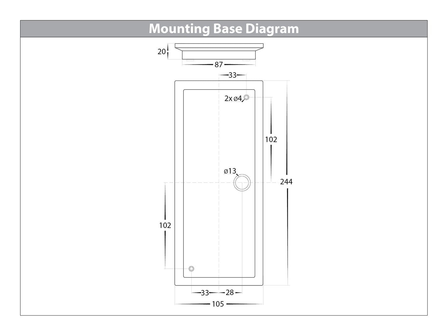 Rectangle Wall Mounted Light Poly Powder Coated White