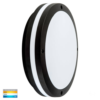 Round Poly Powder Coated Black Bunker Light