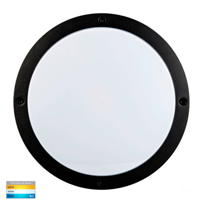 Round Poly Powder Coated Black Bunker Light