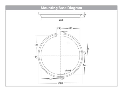 Round Poly Powder Coated Black Bunker Light