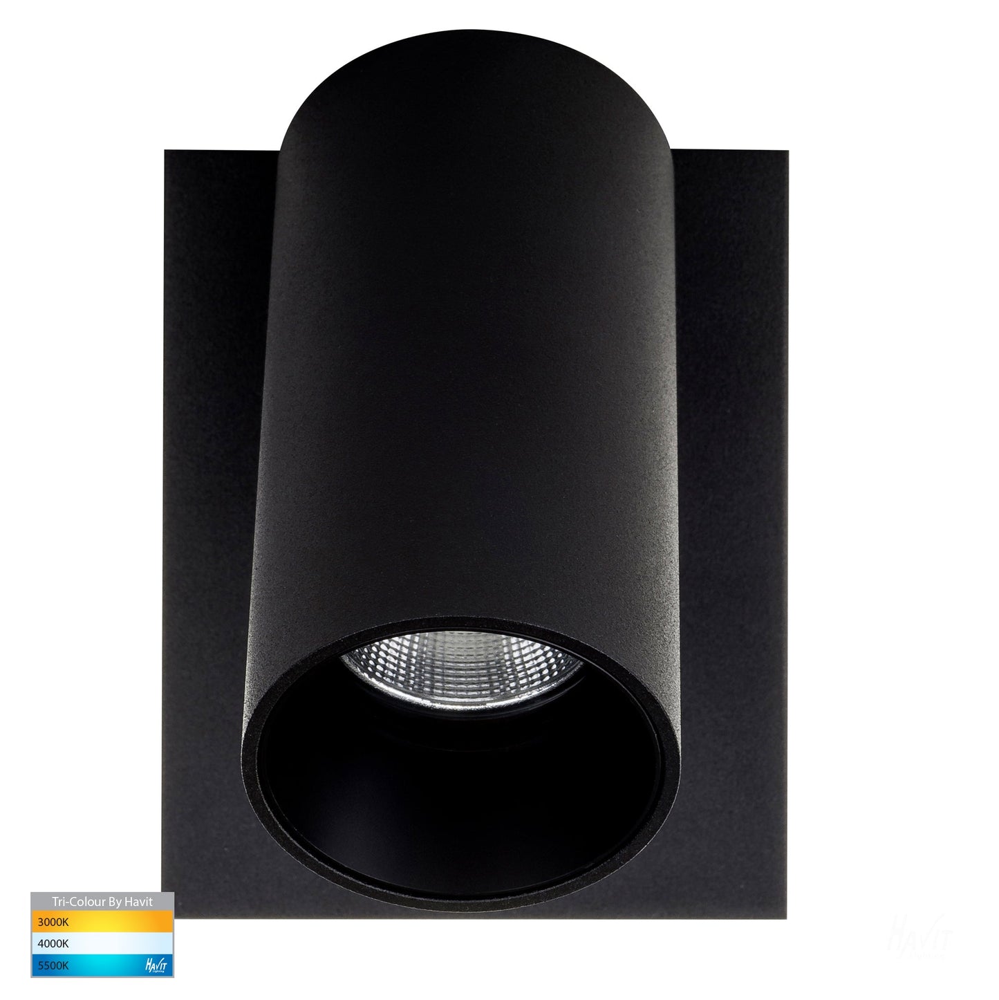 Single Adjustable Wall Pillar Light Black