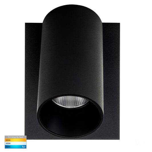 Single Adjustable Wall Pillar Light Black