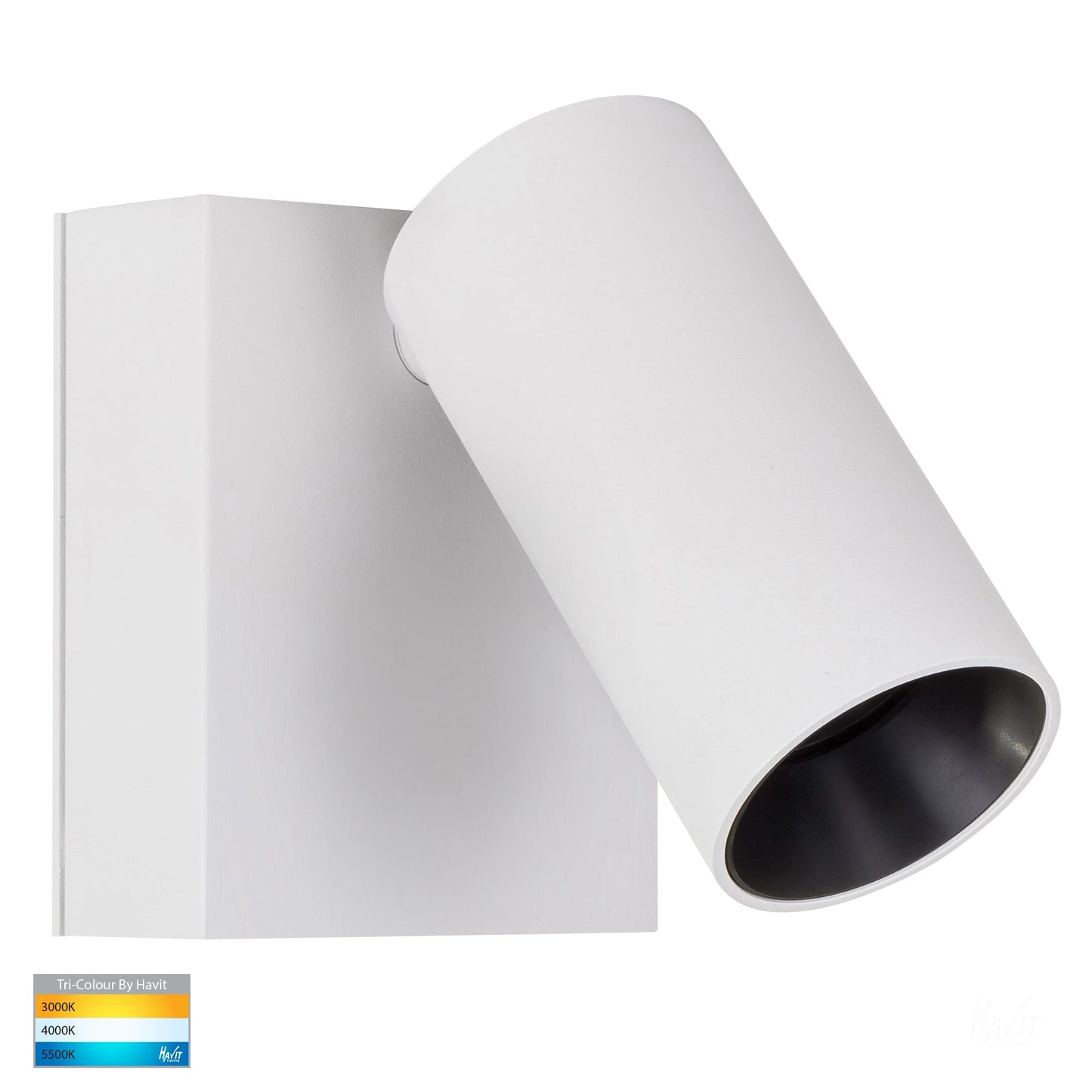 Single Adjustable Wall Pillar Light White