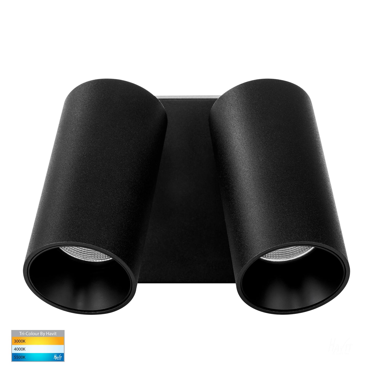 Double Adjustable Wall Pillar Light Black