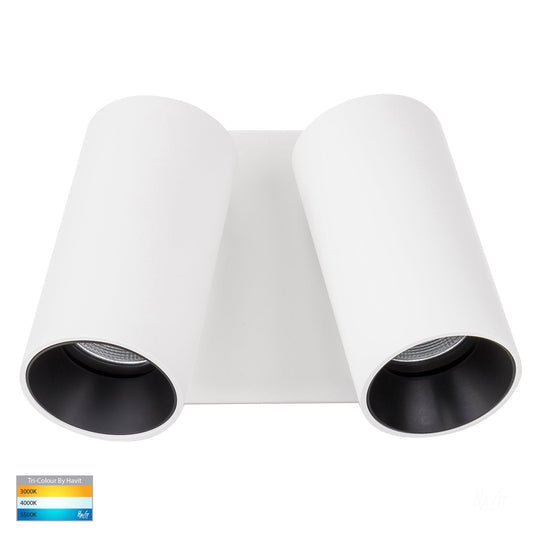 Double Adjustable Wall Pillar Light White