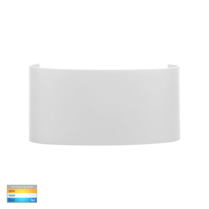 Up & Down Round Wall Light White