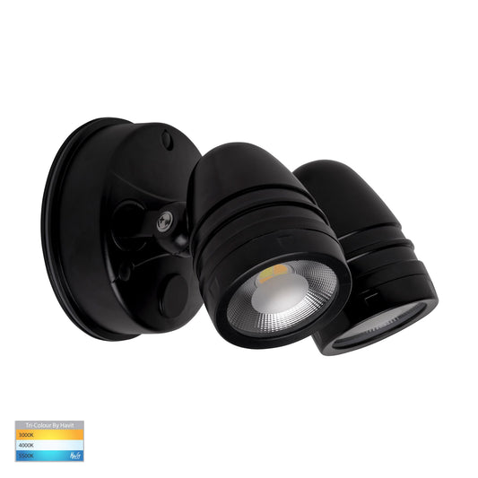 Black Double Adjustable Wall Light