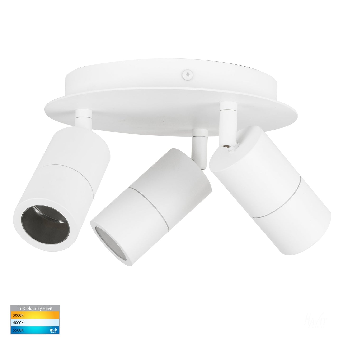 Tivah 3 Light Round Plate LED Tri Colour