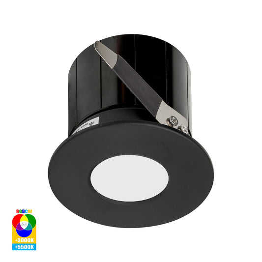 Black Fixed WIFI Downlight 70mm Cutout
