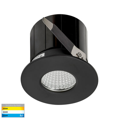 Black Fixed Downlight 70mm Cutout