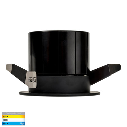 Black Fixed Downlight 70mm Cutout