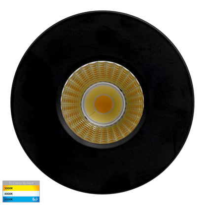 Black Fixed Downlight 70mm Cutout